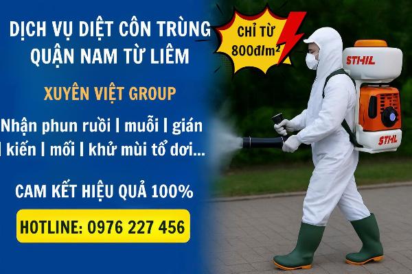 Dịch vụ diệt côn trùng quận Nam Từ Liêm giá rẻ từ 800đ/m²