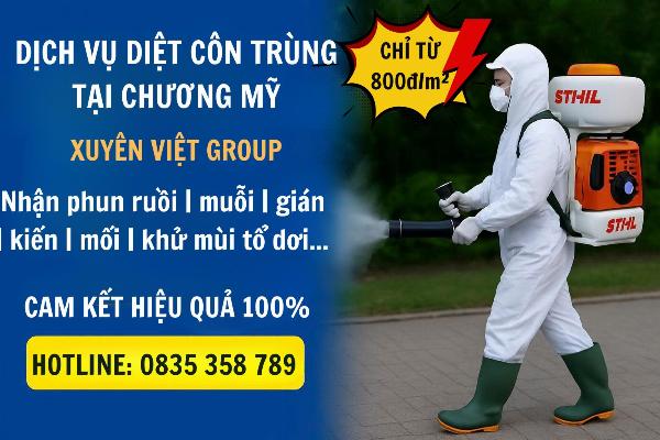 Dịch vụ diệt côn trùng tại Chương Mỹ giá rẻ từ 800đ/m²