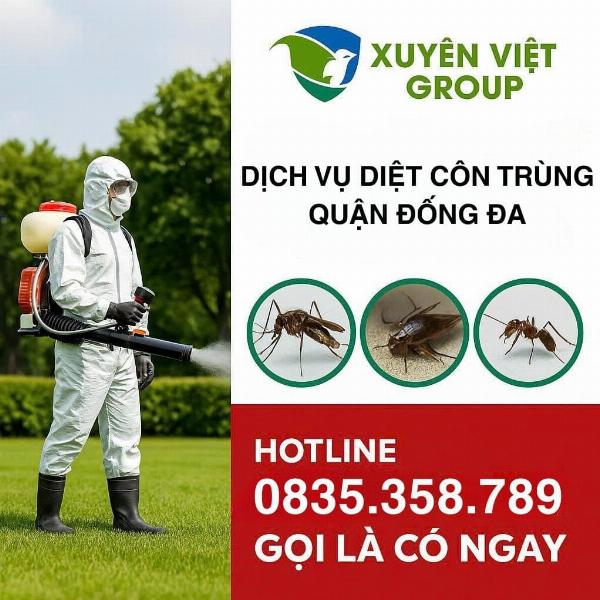 Dịch vụ diệt côn trùng tại Đống Đa giá rẻ từ 800đ/m2